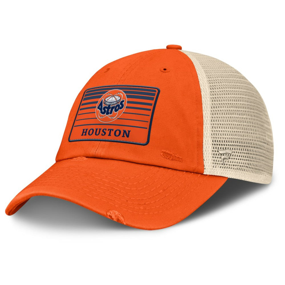 Orange/Natural Houston Astros Fanatics Cooperstown Collection Eastbound Mesh Adjustable Hat