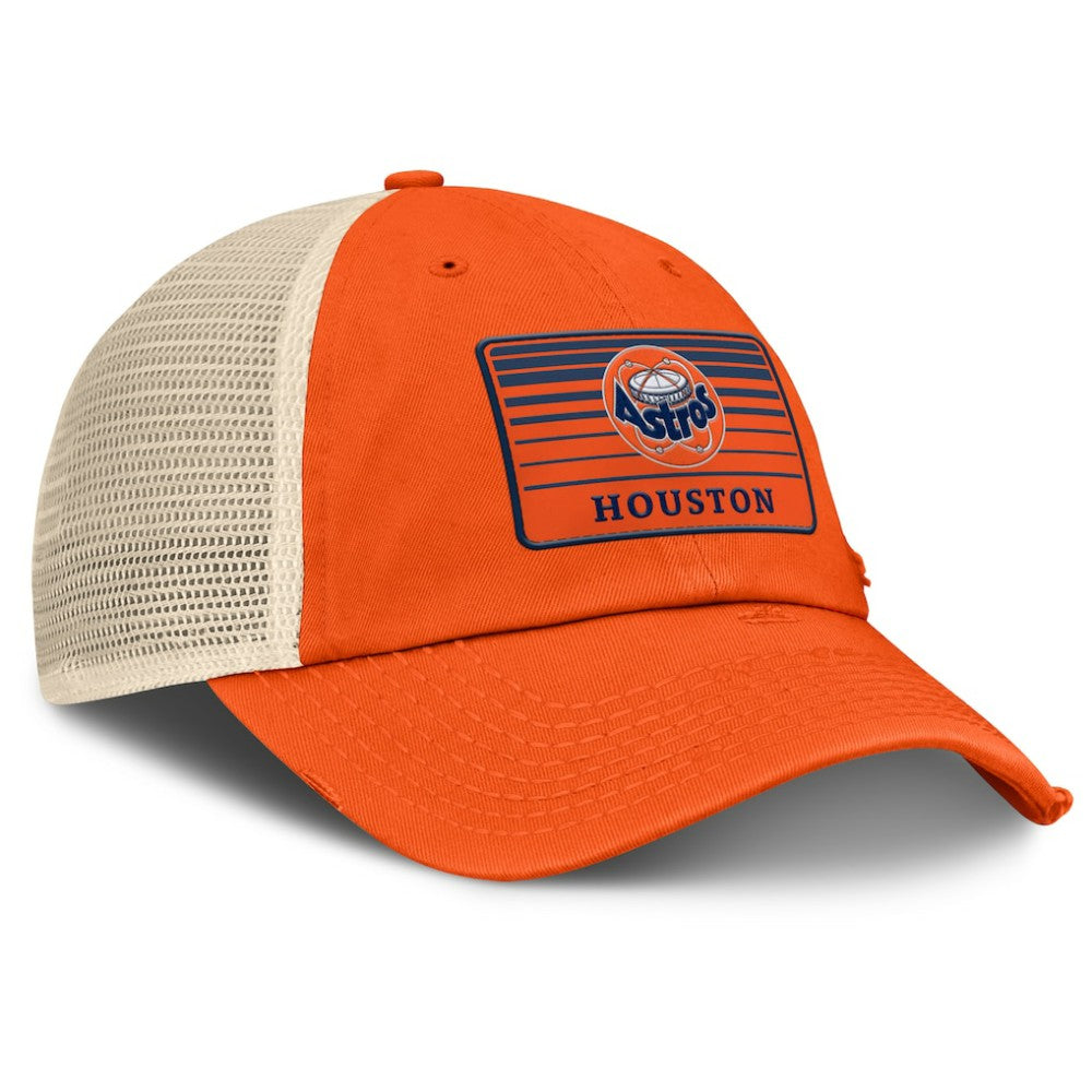 Orange/Natural Houston Astros Fanatics Cooperstown Collection Eastbound Mesh Adjustable Hat