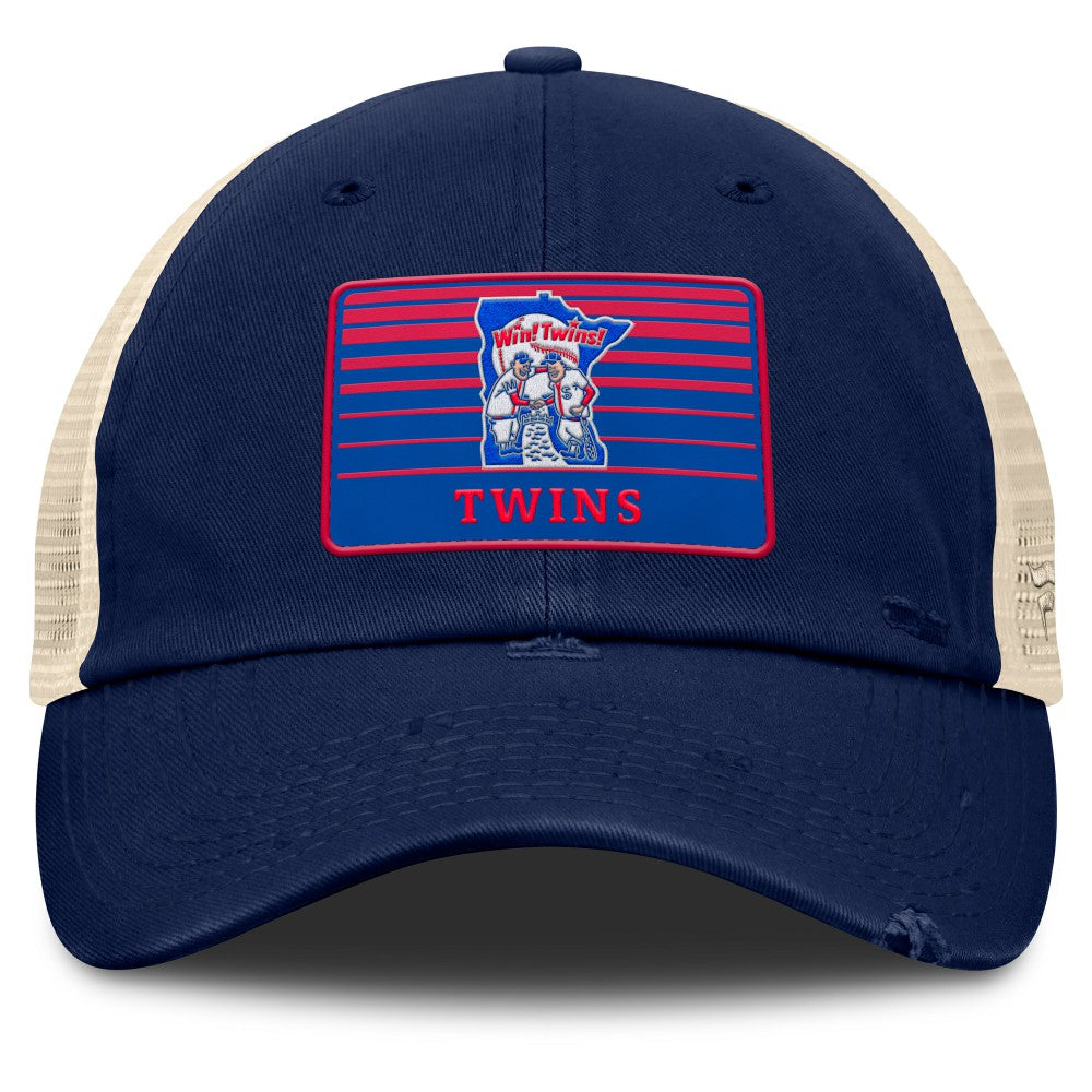 Navy/Natural Minnesota Twins Fanatics Cooperstown Collection Eastbound Mesh Adjustable Hat