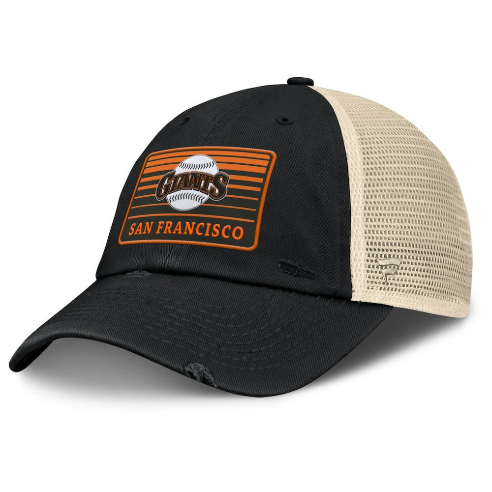 Black/Natural San Francisco Giants Fanatics Cooperstown Collection Eastbound Mesh Adjustable Hat