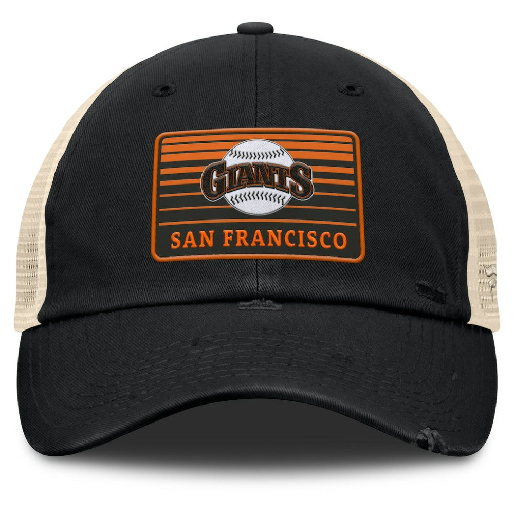 Black/Natural San Francisco Giants Fanatics Cooperstown Collection Eastbound Mesh Adjustable Hat