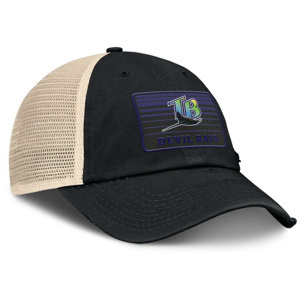 Black/Natural Tampa Bay Rays Fanatics Cooperstown Collection Eastbound Mesh Adjustable Hat