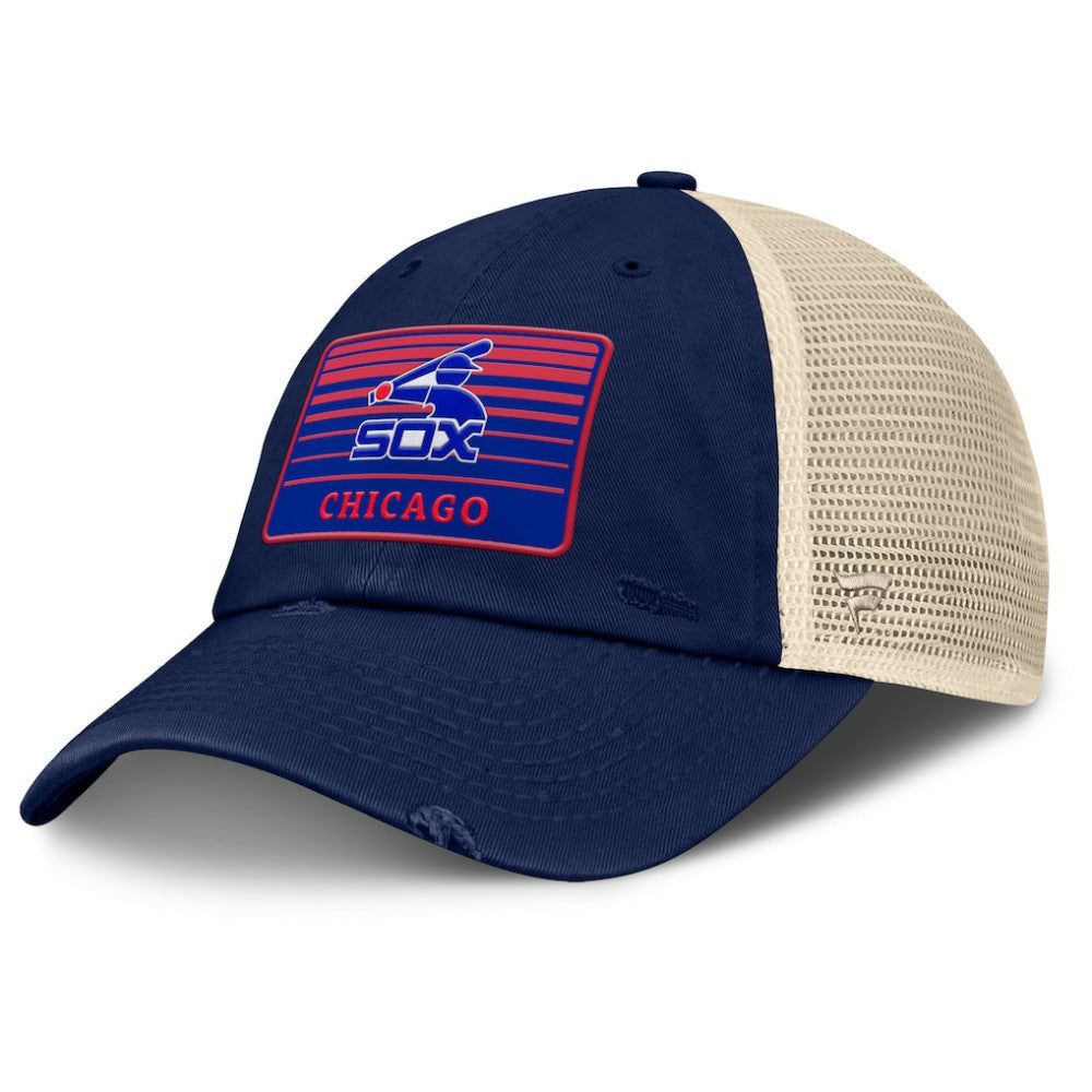 Navy/Natural Chicago White Sox Fanatics Cooperstown Collection Eastbound Mesh Adjustable Hat