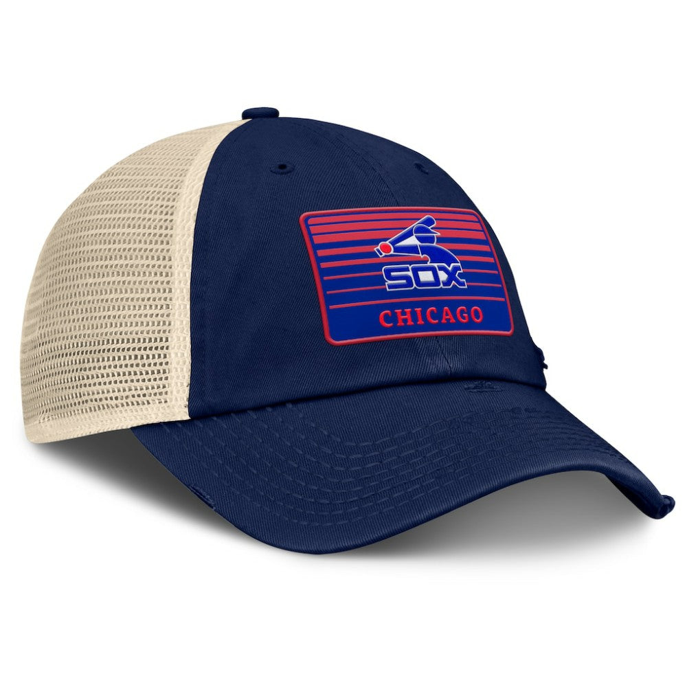 Navy/Natural Chicago White Sox Fanatics Cooperstown Collection Eastbound Mesh Adjustable Hat