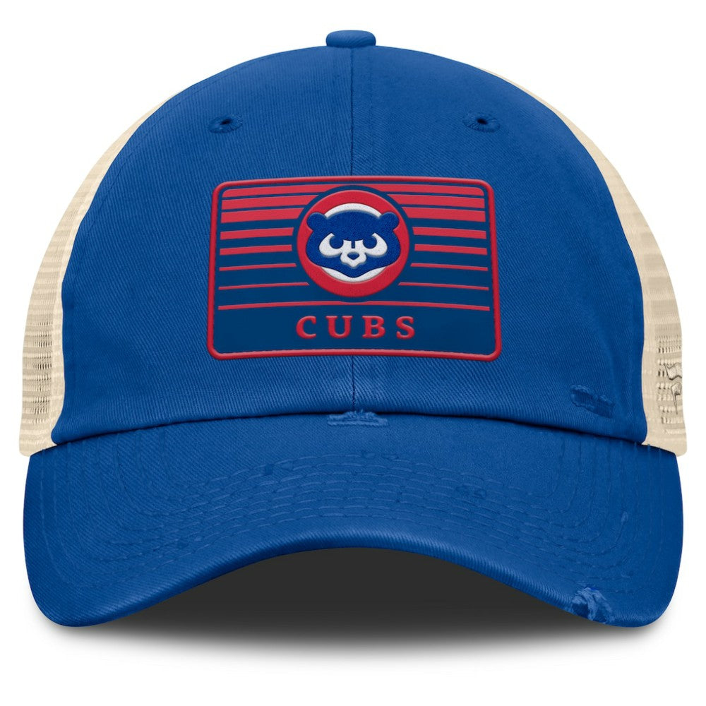 Royal/Natural Chicago Cubs Fanatics Cooperstown Collection Eastbound Mesh Adjustable Hat