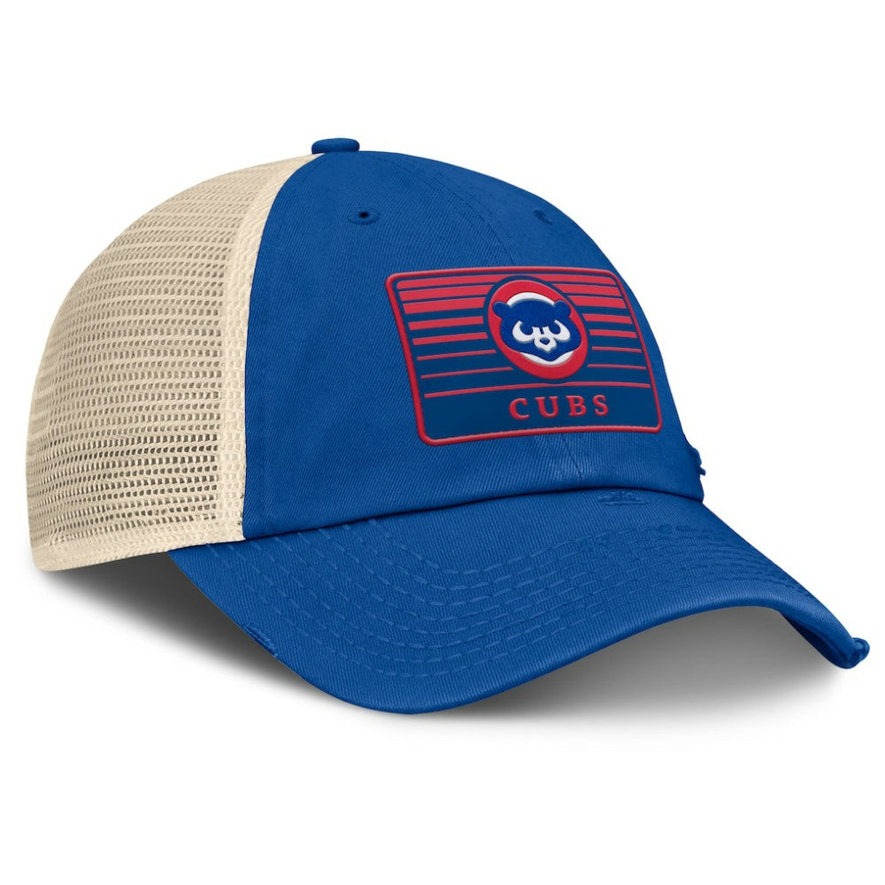 Royal/Natural Chicago Cubs Fanatics Cooperstown Collection Eastbound Mesh Adjustable Hat