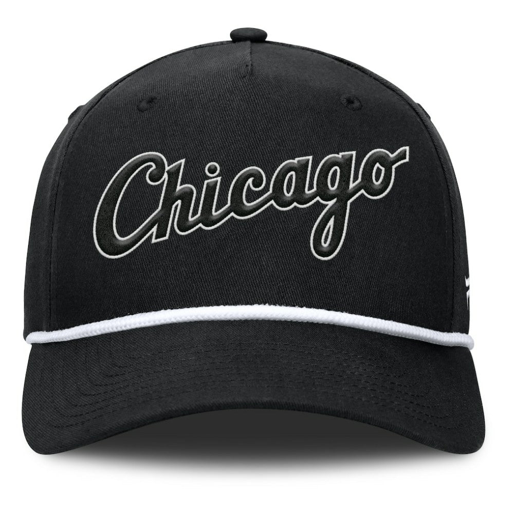 Black Chicago White Sox Fanatics Clubhouse Foul Ball A-Frame Adjustable Hat