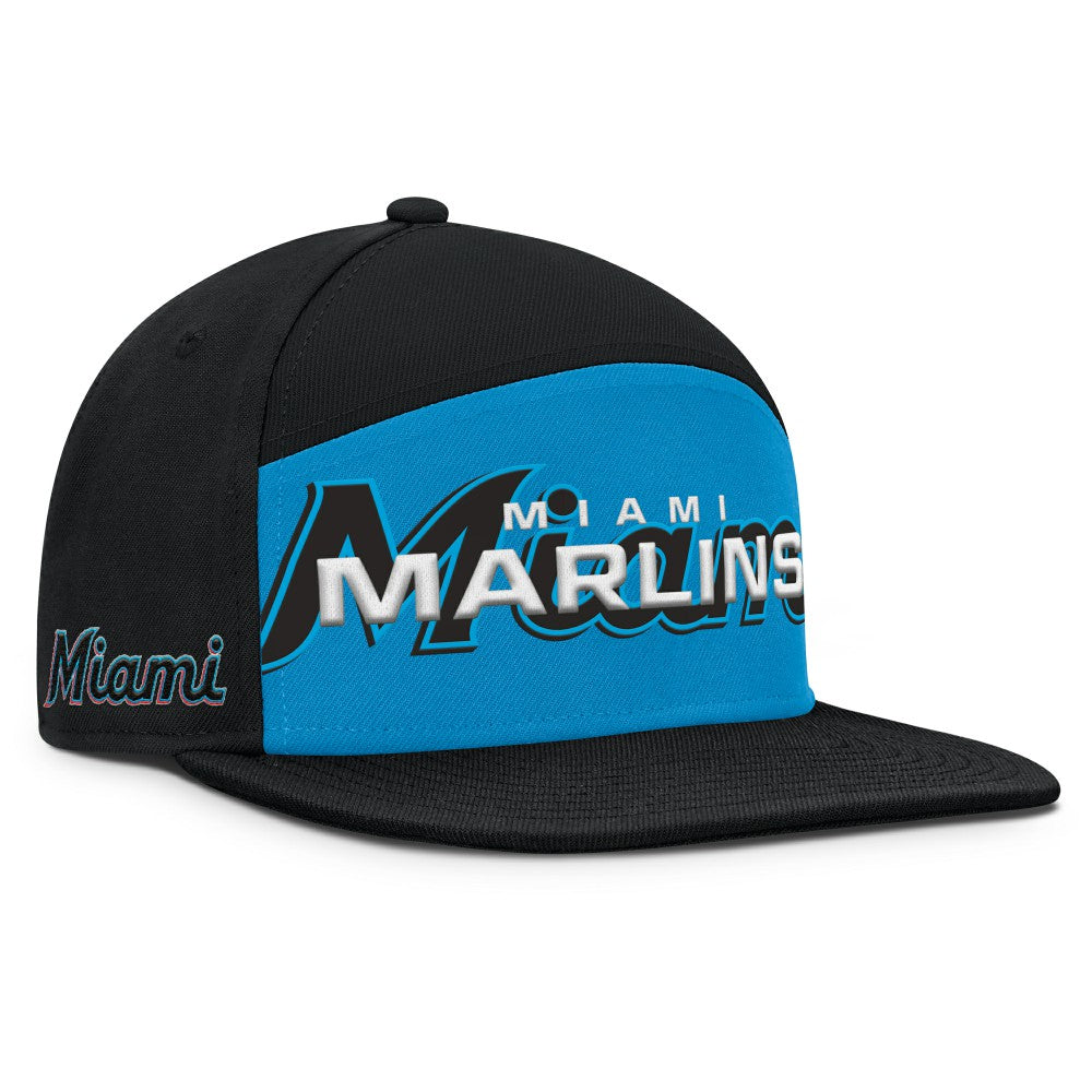 Black/Blue Miami Marlins Fanatics Clubhouse Splitter Snapback Hat