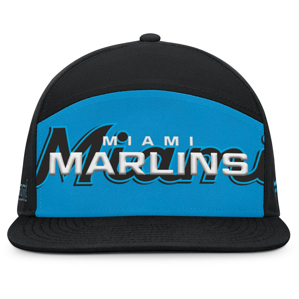 Black/Blue Miami Marlins Fanatics Clubhouse Splitter Snapback Hat