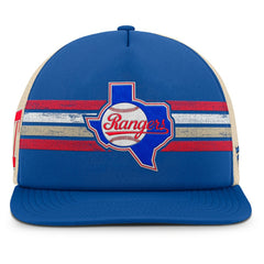 Royal/Natural Texas Rangers Fanatics Cooperstown Collection Powers Snapback Hat