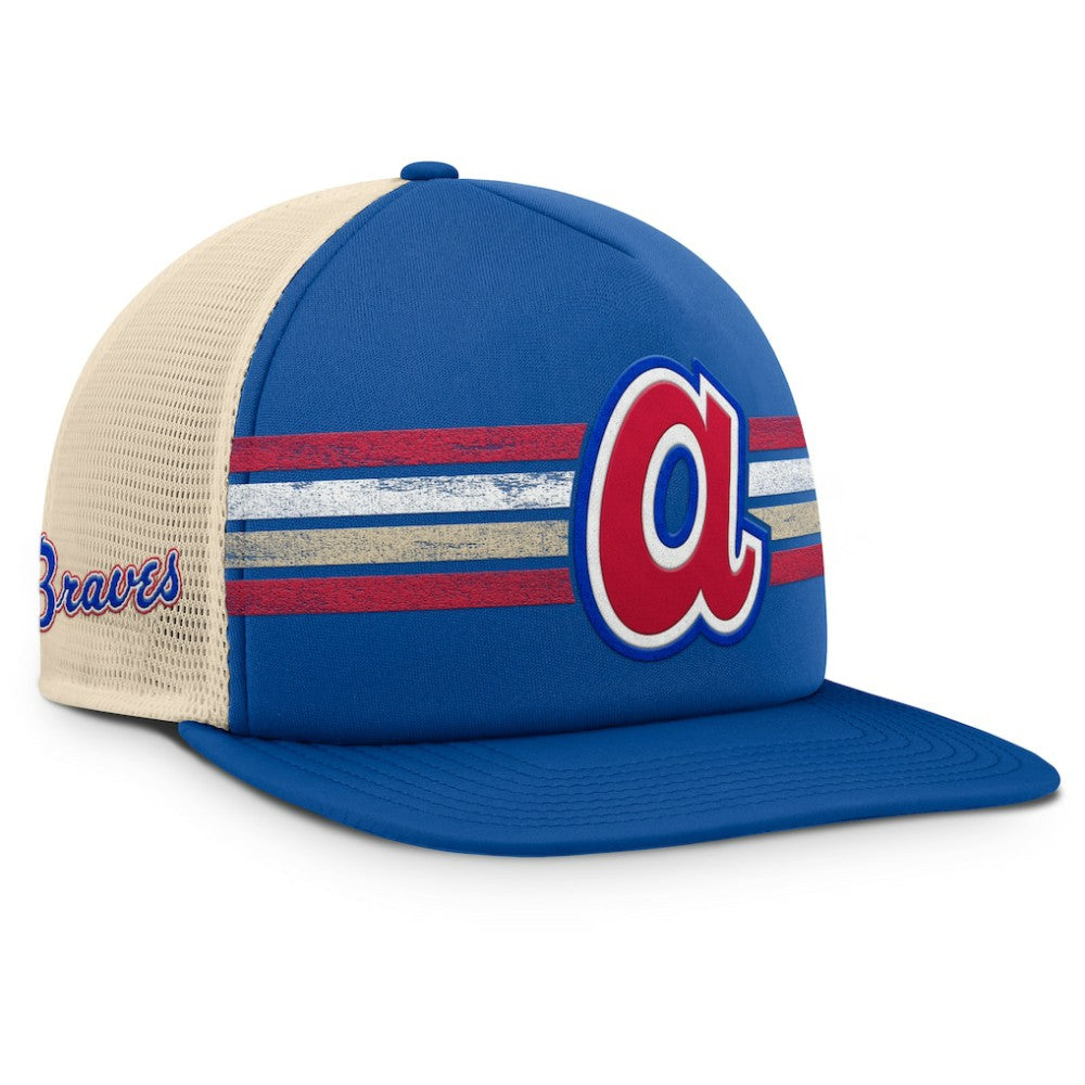 Royal/Natural Atlanta Braves Fanatics Cooperstown Collection Powers Snapback Hat