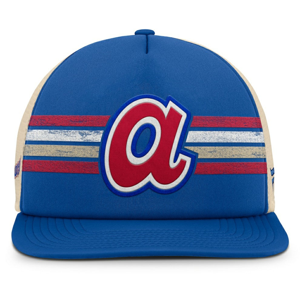 Royal/Natural Atlanta Braves Fanatics Cooperstown Collection Powers Snapback Hat
