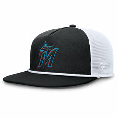 Black/White Miami Marlins Fanatics Clubhouse Change Up Snapback Hat