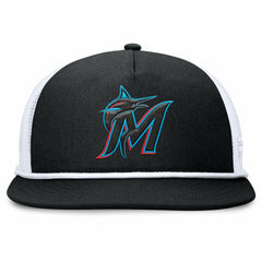 Black/White Miami Marlins Fanatics Clubhouse Change Up Snapback Hat