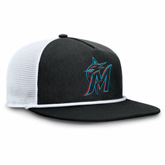 Black/White Miami Marlins Fanatics Clubhouse Change Up Snapback Hat
