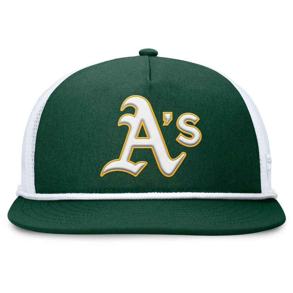 Green/White Athletics Fanatics Clubhouse Change Up Snapback Hat
