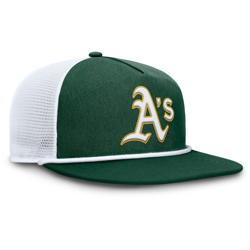 Green/White Athletics Fanatics Clubhouse Change Up Snapback Hat
