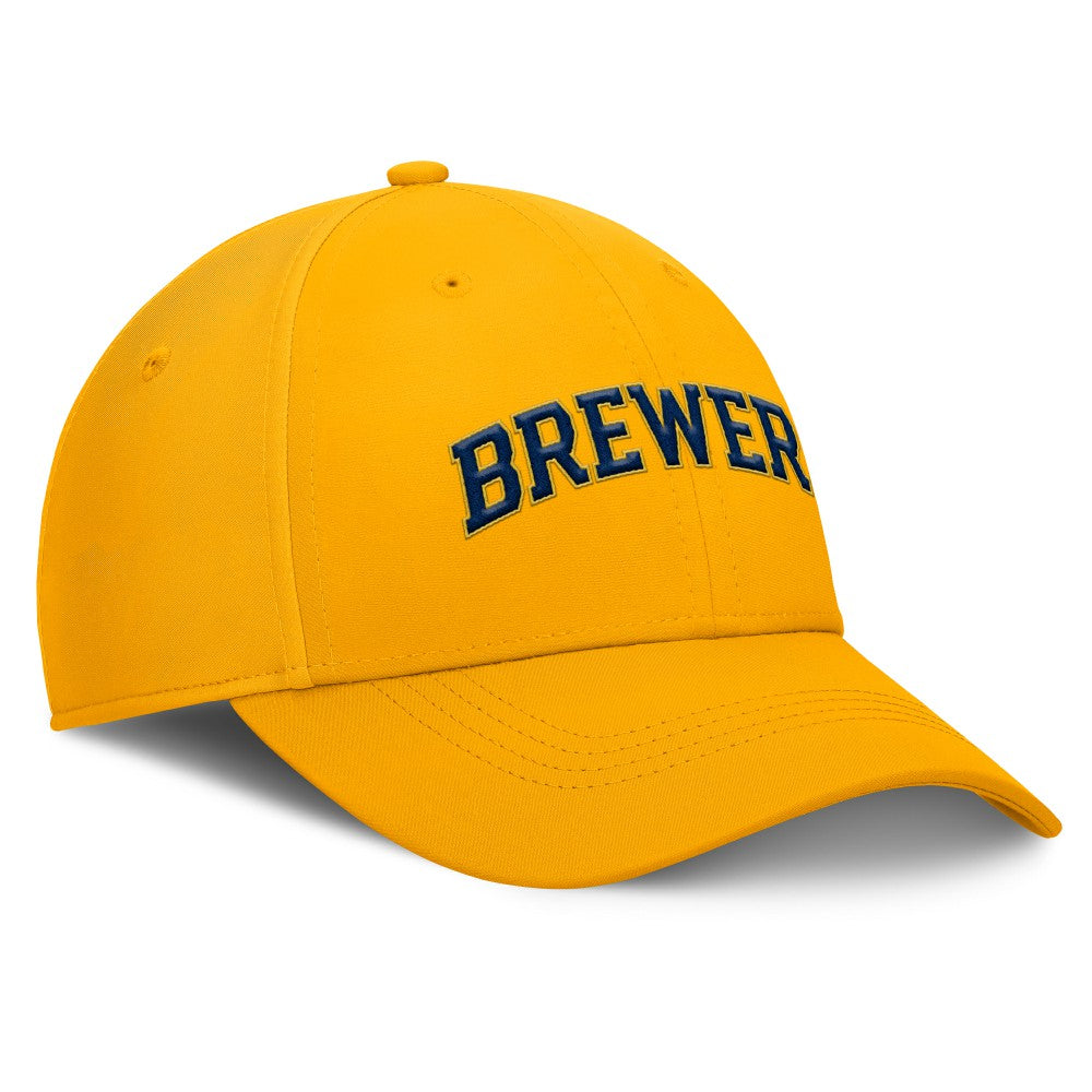 Gold Milwaukee Brewers Fanatics Core Flex Hat