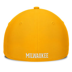 Gold Milwaukee Brewers Fanatics Core Flex Hat