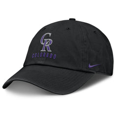 Black Colorado Rockies Nike Club Adjustable Hat
