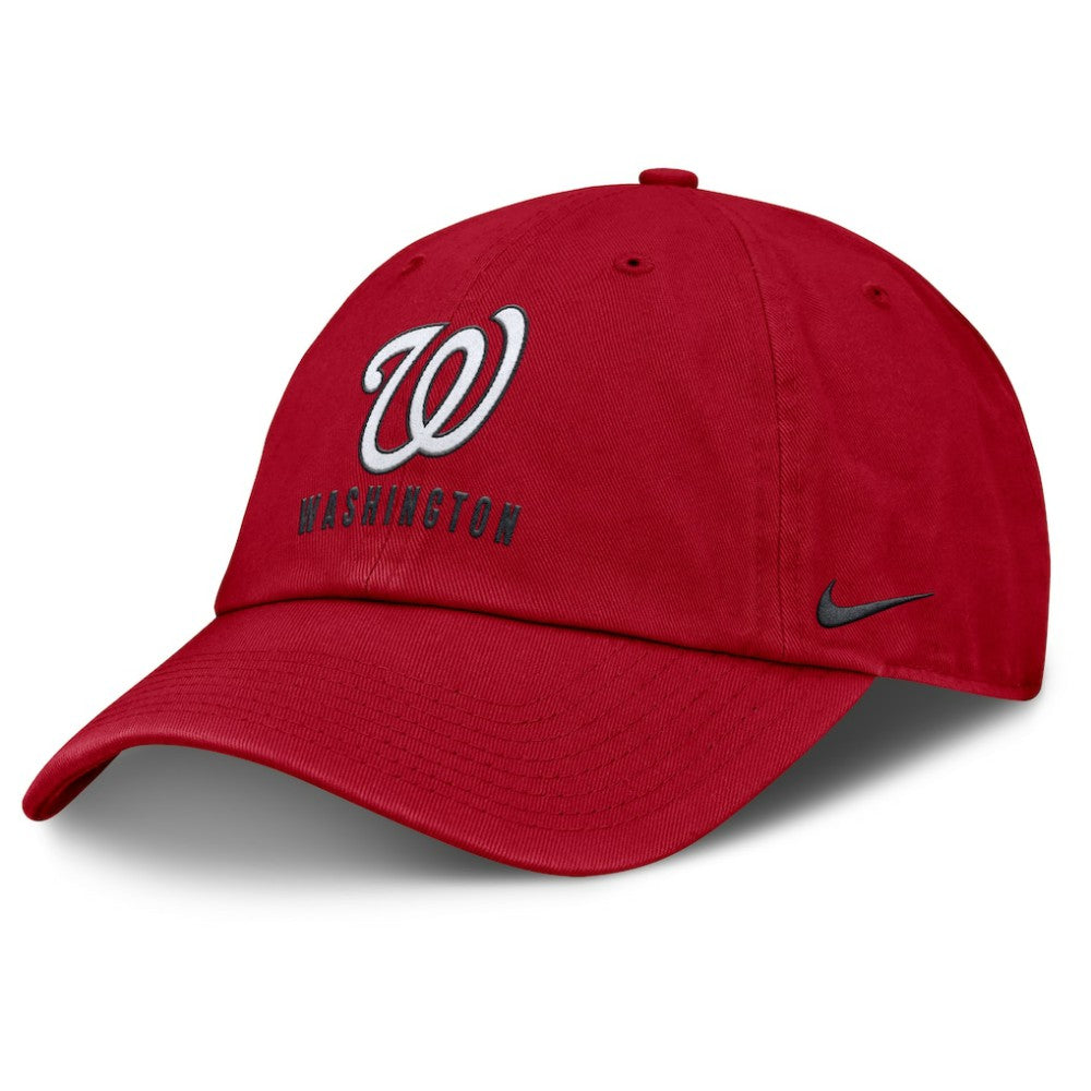 Red Washington Nationals Nike Club Adjustable Hat