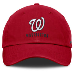 Red Washington Nationals Nike Club Adjustable Hat