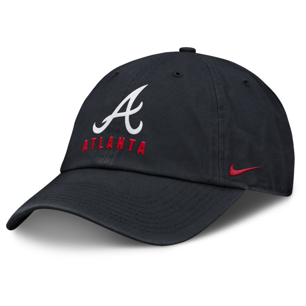 Navy Atlanta Braves Nike Club Adjustable Hat