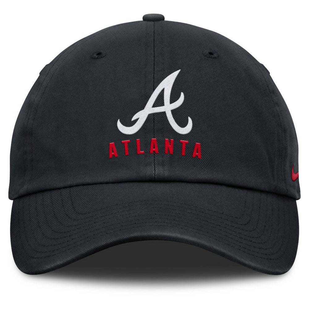 Navy Atlanta Braves Nike Club Adjustable Hat