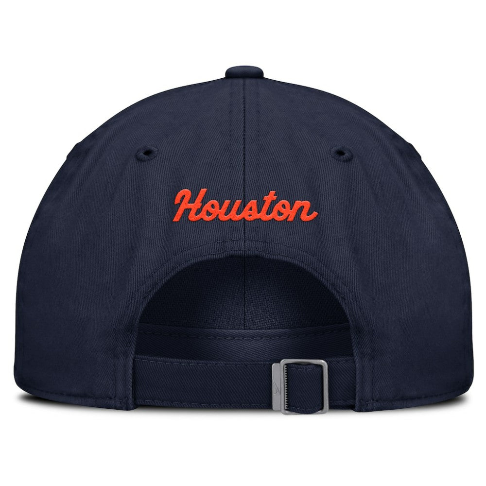 Navy Houston Astros Nike Club Adjustable Hat