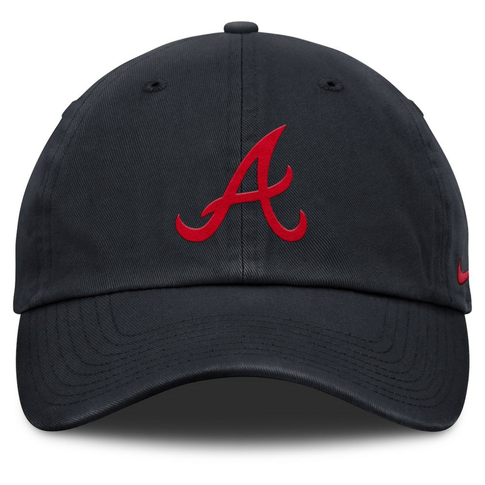 Navy Atlanta Braves Nike Club Adjustable Hat
