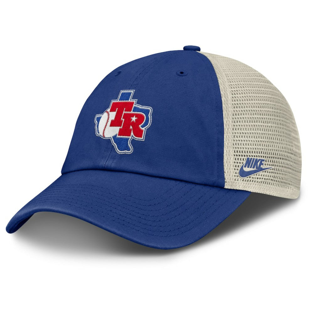Royal/Natural Texas Rangers Nike Cooperstown Collection Club Trucker Adjustable Hat