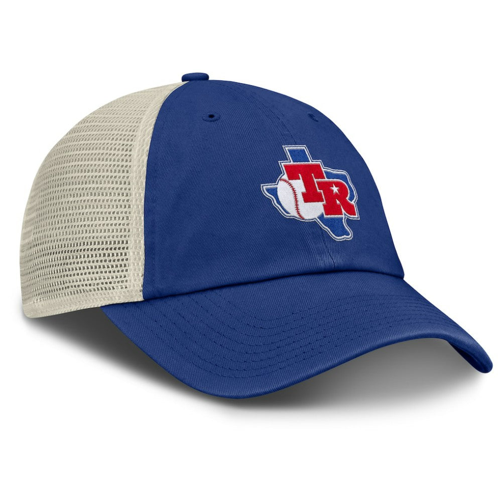 Royal/Natural Texas Rangers Nike Cooperstown Collection Club Trucker Adjustable Hat