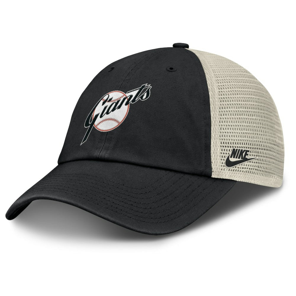 Black/Natural San Francisco Giants Nike Cooperstown Collection Club Trucker Adjustable Hat