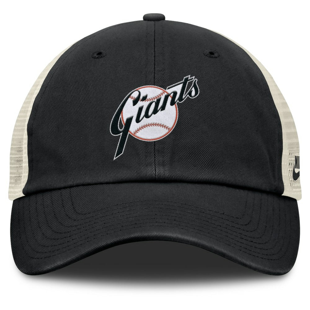 Black/Natural San Francisco Giants Nike Cooperstown Collection Club Trucker Adjustable Hat