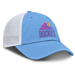 Light Blue/White Colorado Rockies Nike Unisex 2025 City Connect Club Adjustable Trucker Hat