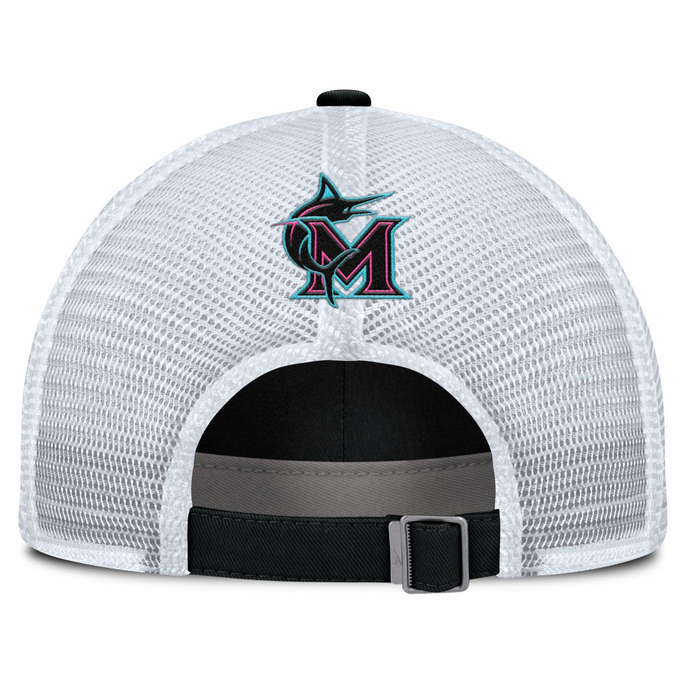 Black/White Miami Marlins Nike Unisex 2025 City Connect Trucker Adjustable Hat