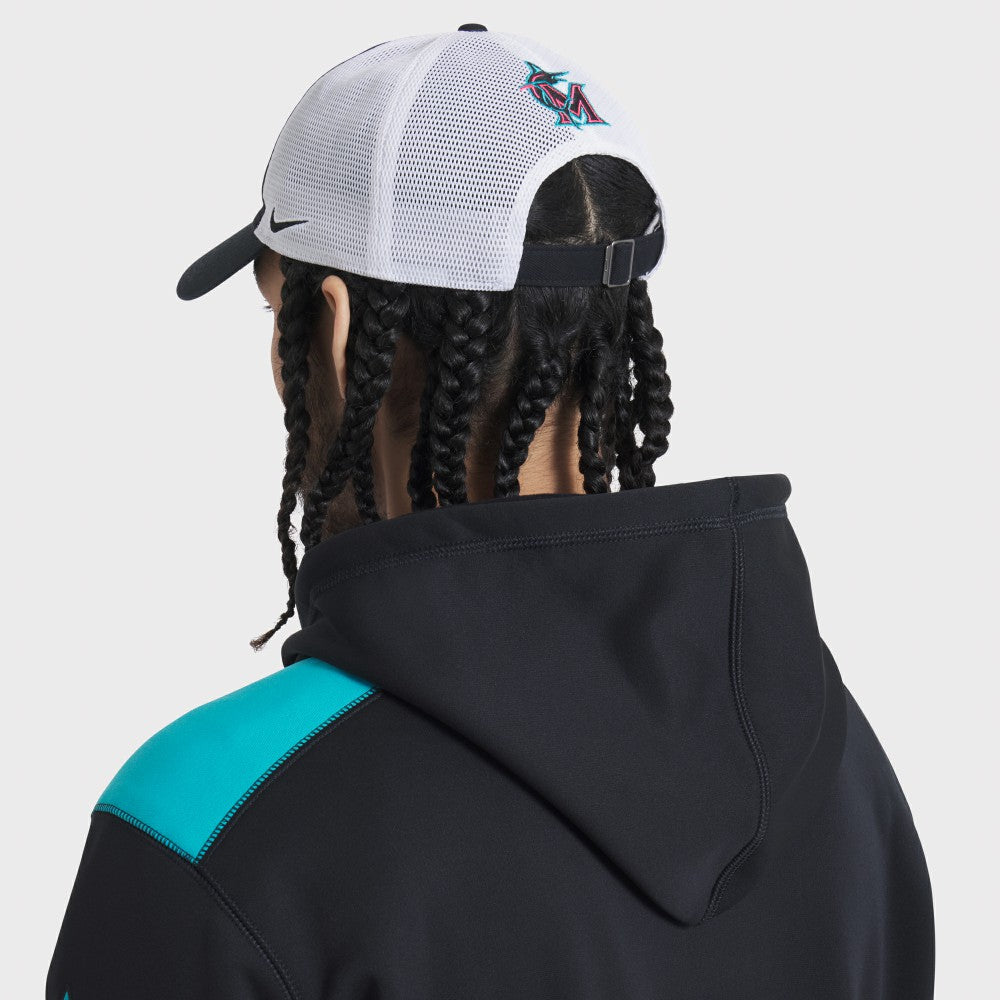 Black/White Miami Marlins Nike Unisex 2025 City Connect Trucker Adjustable Hat