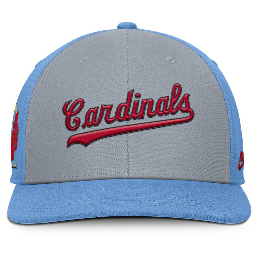 Gray/Light Blue St. Louis Cardinals Nike Pro Performance Snapback Hat