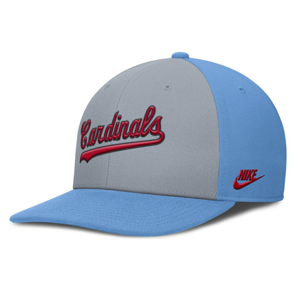 Gray/Light Blue St. Louis Cardinals Nike Pro Performance Snapback Hat