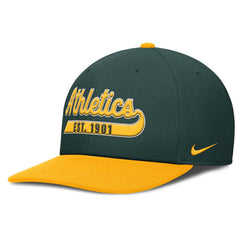 Green/Gold Athletics Nike Pro Performance Snapback Hat