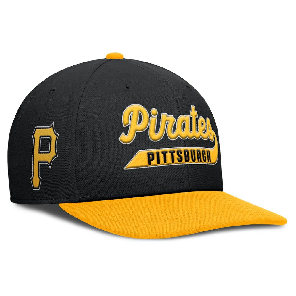 Black/Gold Pittsburgh Pirates Nike Pro Performance Snapback Hat