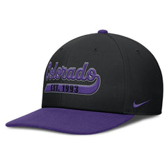 Black/Purple Colorado Rockies Nike Pro Performance Snapback Hat