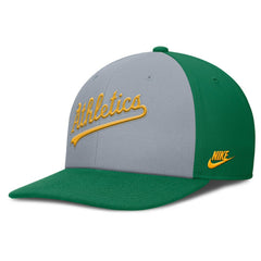 Gray/Green Athletics Nike Pro Performance Snapback Hat