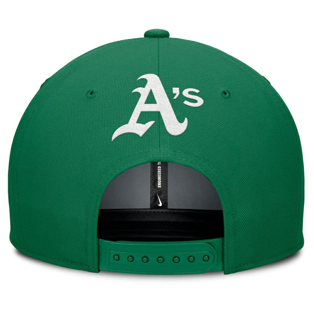 Gray/Green Athletics Nike Pro Performance Snapback Hat