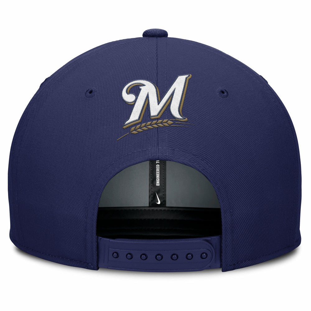 Gray/Navy Milwaukee Brewers Nike Pro Performance Snapback Hat