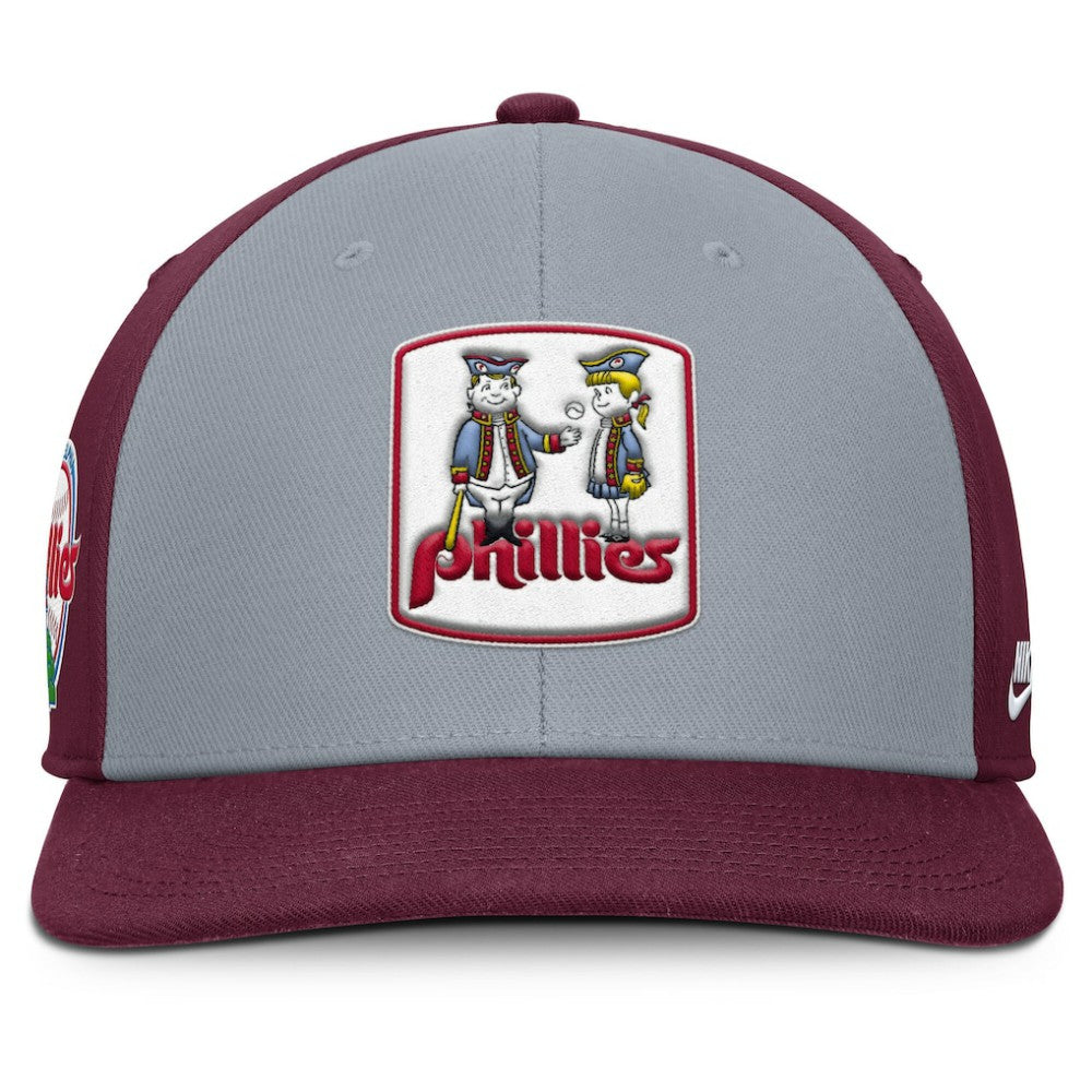 Gray/Burgundy Philadelphia Phillies Nike Pro Performance Snapback Hat