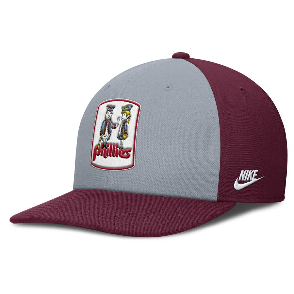 Gray/Burgundy Philadelphia Phillies Nike Pro Performance Snapback Hat