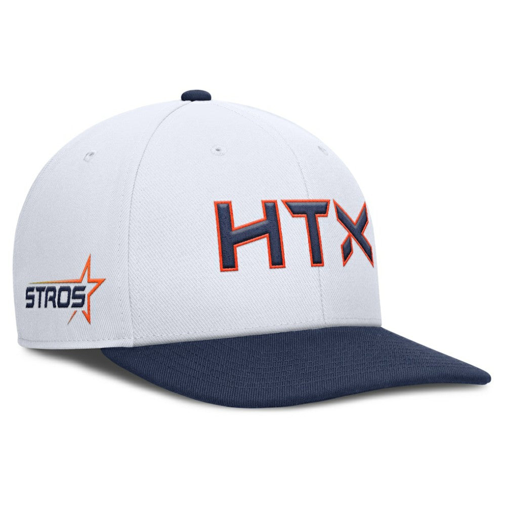 White/Navy Houston Astros Nike 2025 City Connect Pro Performance Snapback Hat