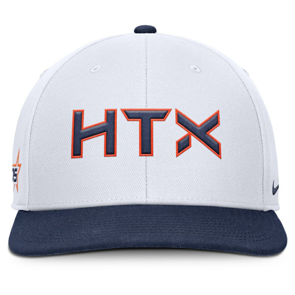 White/Navy Houston Astros Nike 2025 City Connect Pro Performance Snapback Hat