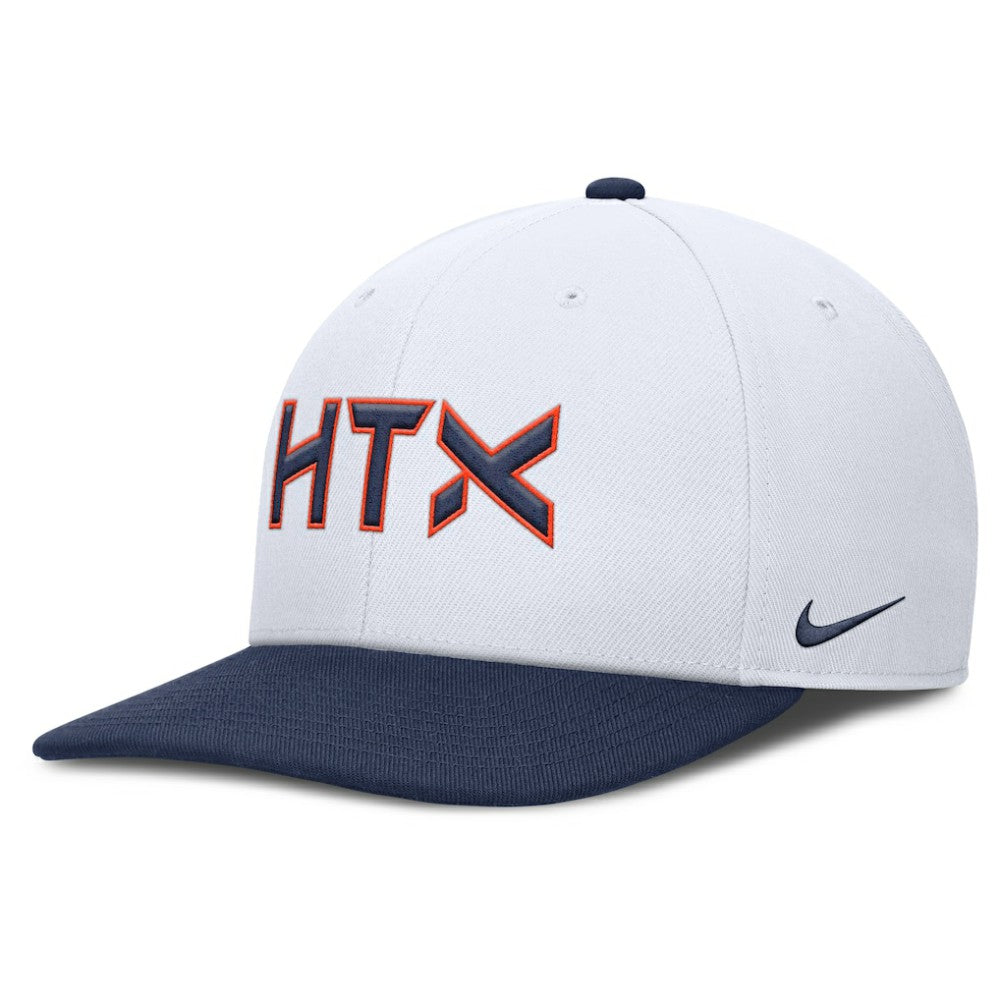 White/Navy Houston Astros Nike 2025 City Connect Pro Performance Snapback Hat